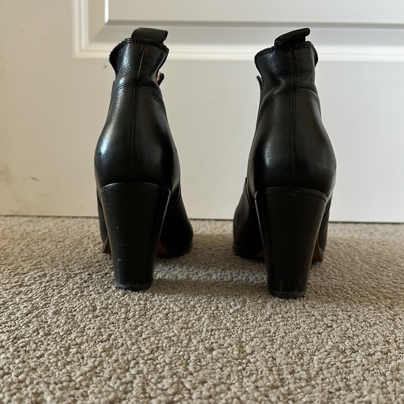 Jack Wills Barcombe leather Chelsea boot stacked heel chunky ankle bootie boots - Picture 8 of 13